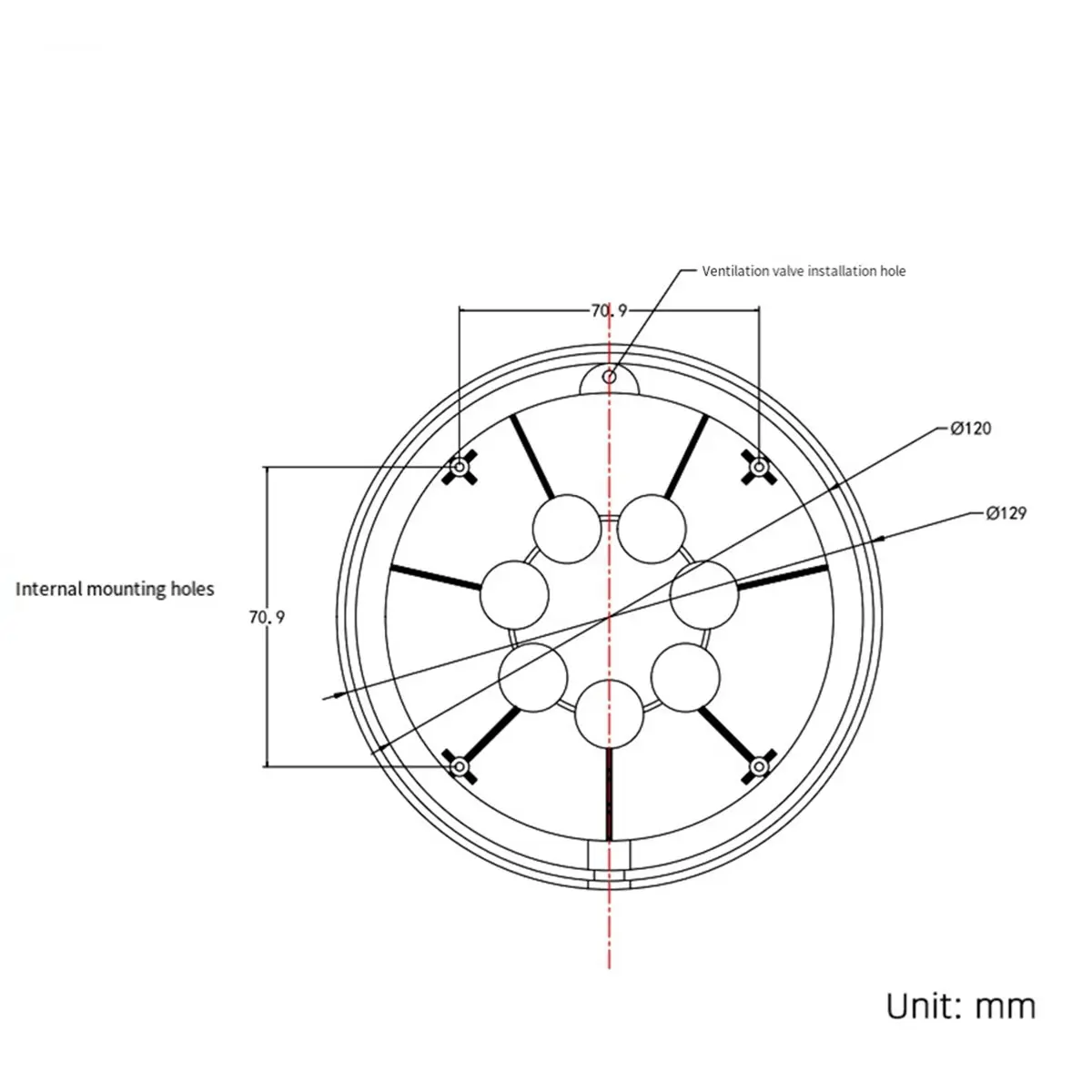 Magnetic STA-501 Housing ASA Outdoor UV-Resistant Magnetic GNSS Antenna Housing (Disc Measurement)