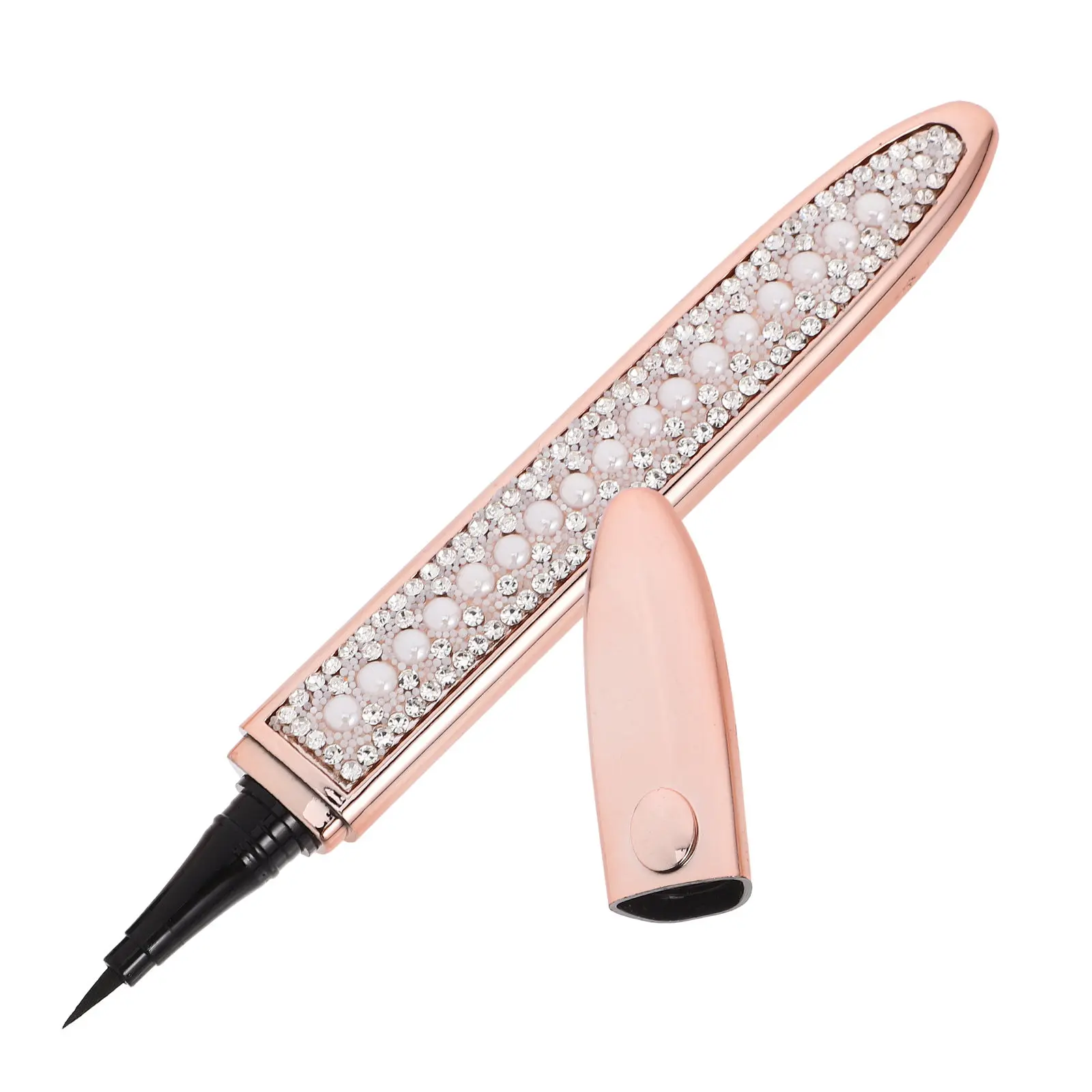 Caneta Delineadora Líquida Autoadesiva Sem Borrões com Brilho Diamante Ponta Fina Ferramenta de Maquiagem de Longa Duração para Olhos