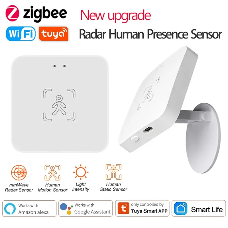 

Tuya Zigbee Wifi Human Presence Detector Smart Life MmWave Radar PIR Motion Sensor with Luminance Distance Detect Monitor