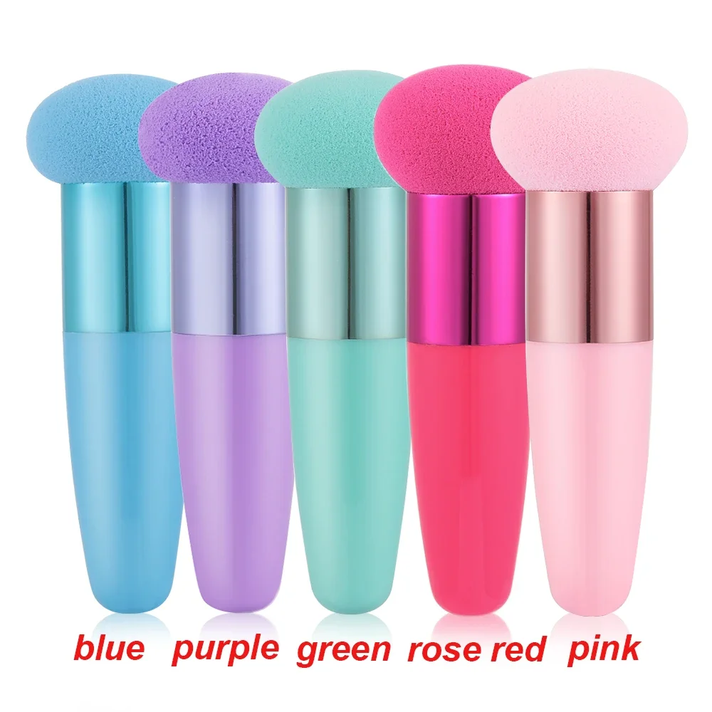 1PC Mushroom Head Makeup Brushes Powder Puff Beauty Cosmetic Sponge With Handle Women Fashion Professional Cosmetic Tool