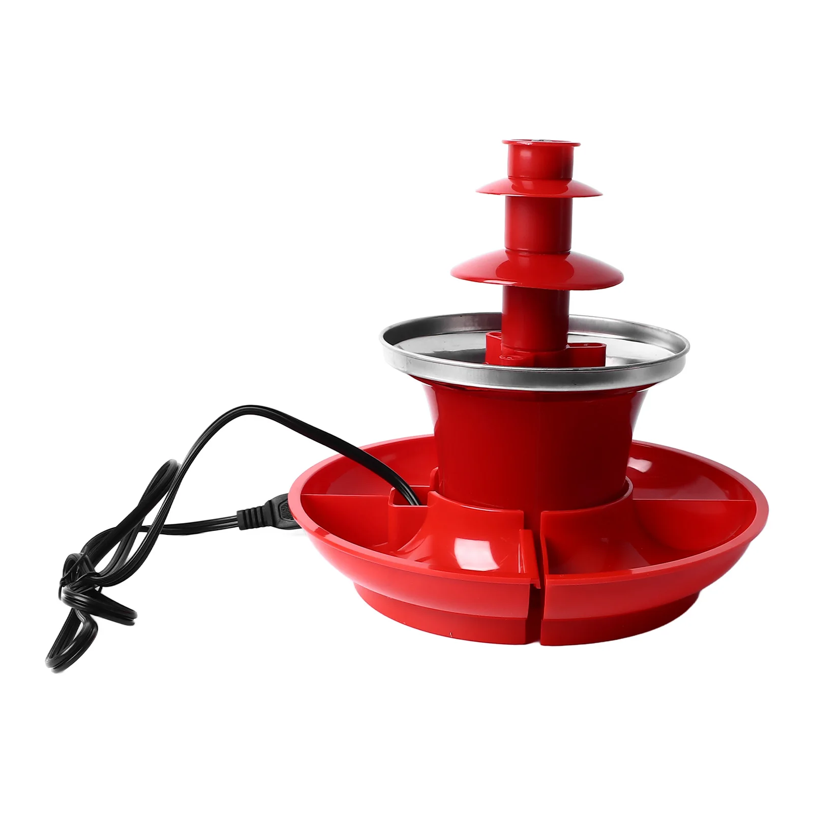 3 Layer Chocolate Sauce Fountain Detachable Mini Chocolate Sauce Melt Fondue for Party Games Night Xmas