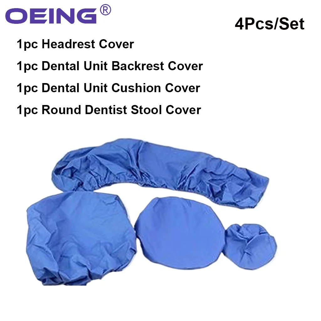 4Pcs/Set  Dental PU Leather Unit Dental Chair Seat Cover Chair Cover Elastic Waterproof Thicken Protective Case Protector