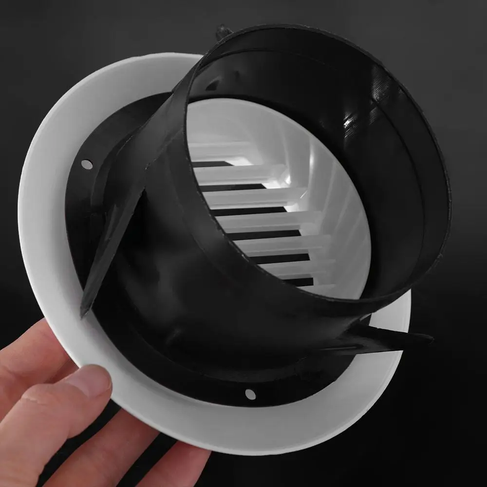 Adjustable Round Air Vent Extract Valve 75-200mm Plastic Air Vent Extract Valve Grille White Wall Mount