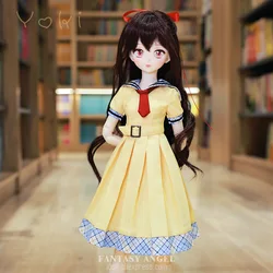 Fantasy Angel 1/4 Yoki BJD Doll MSD Resin Toys Campus Casual Style Dress Ball Jointed Doll Birthday Present Dolls for Girls