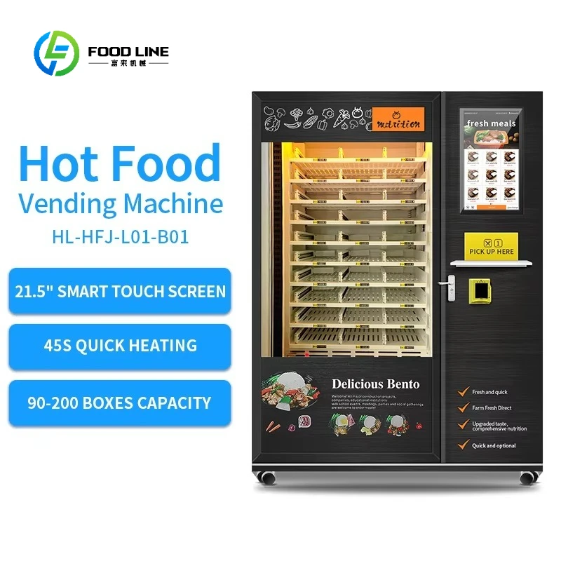 Vending Machine Supplier Ready to Eat Food Meals Vending Machine Hot Food Vending Machine for Ready Meals With Heating Function