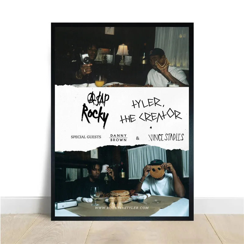 Music Album Star Asap Rocky Hip Hop Retro 80s Fans Poster Print Posters Art For Living Room Home Decor Painting Wall Picture