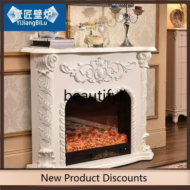 TTT  European mantel background wall decorative cabinet 1.2 meters American mantel TV cabinet decorative heating furnace core