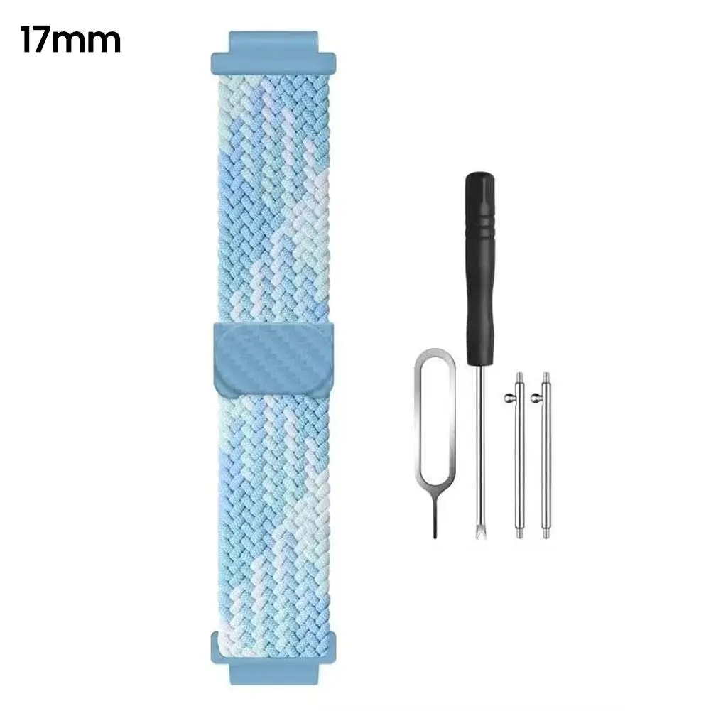 Universelles magnetisches Smartwatch-Nylonarmband mit Schnalle für Kinder 15/16/17mm Atmungsaktives, verstellbares, elastisches Ersatzarmband – Detail 3