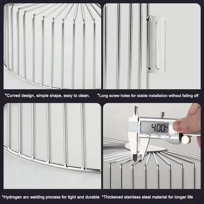 Stainless Steel Wall Side Drain Cover Drainage Grille Filter Screen Anti Mouse Leaf Blocking Rooftop Balcony Floor Drain Cover - view 6