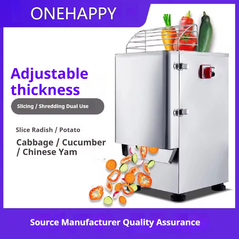 Commercial Stainless Steel Electric Food Processor - Fruit Vegetable Cutter, Multi-Functional Chopper Slicer Dicer for Kitchen