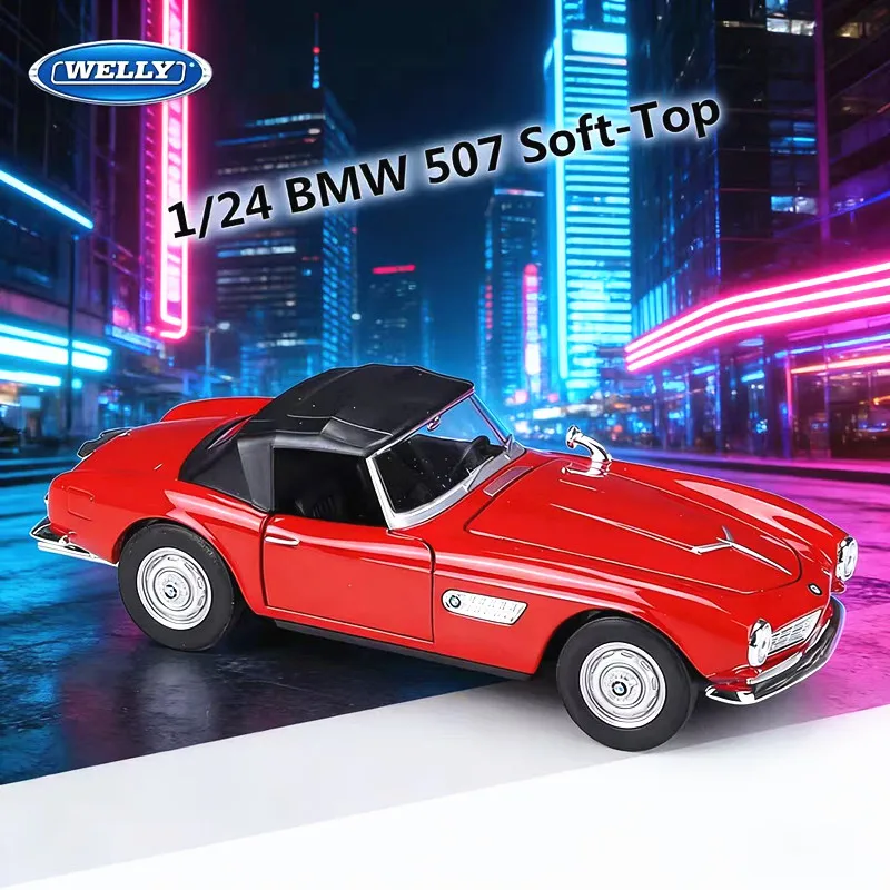 

WELLY 1:24 BMW 507 Alloy Convertible Sports Car Model Diecast Metal Classic Vehicles Car Model High Simulation Children Toy Gift