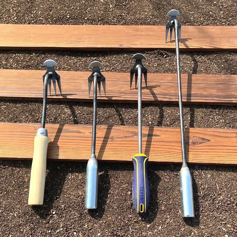 Weeding tool gardening rake root removal manganese steel small size hand-held loosening soil digging wild vegetables