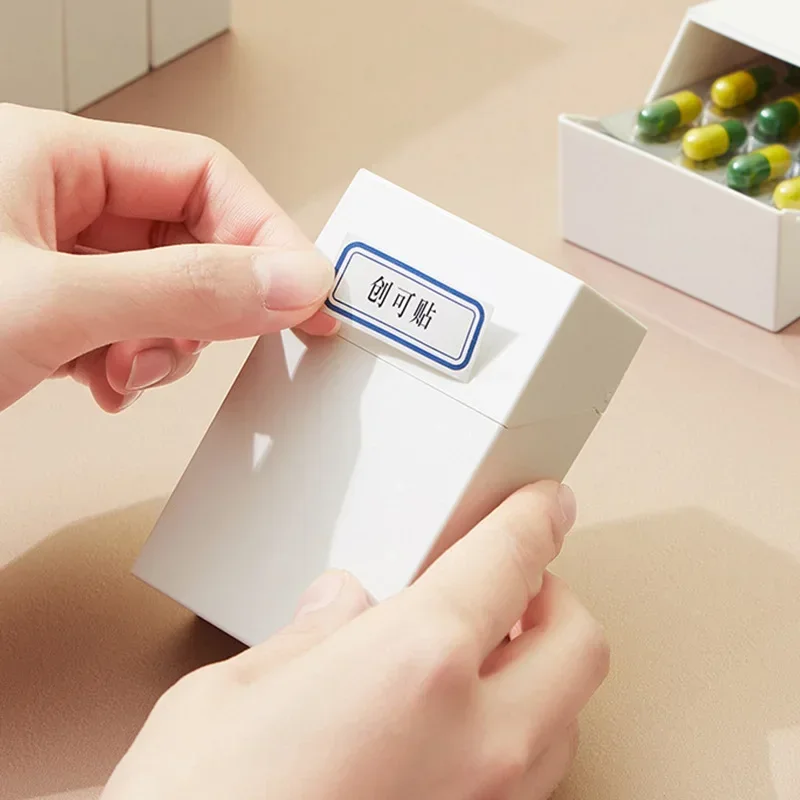 Flip Lid Desktop Storage Box White Mini Idol Photo Card Orangizer Small Stationery Pill Boxes Container Rawer Sorting Organizer