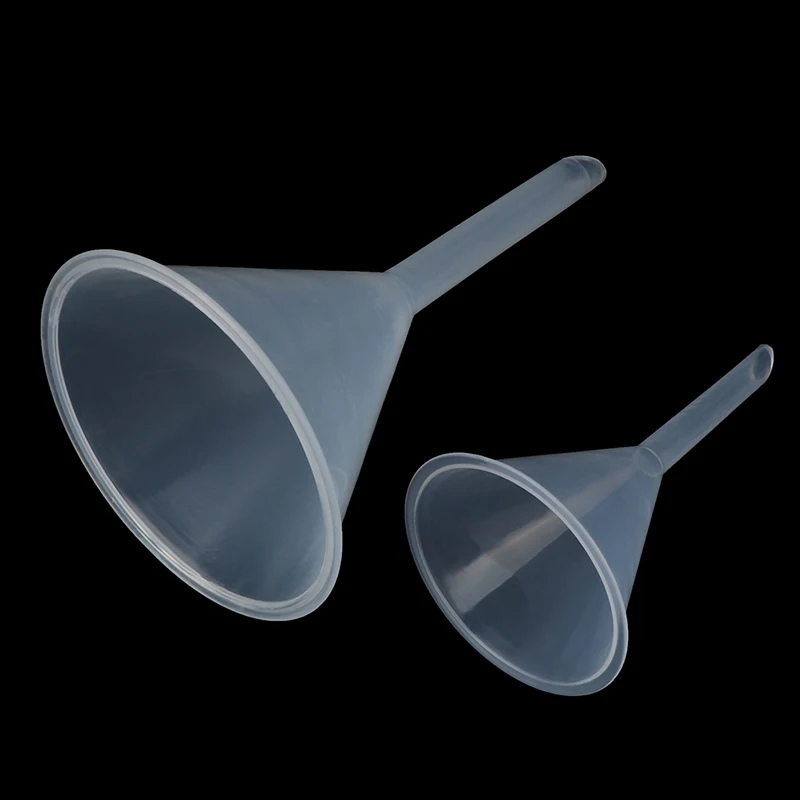 60mm 90mm Mouth Dia Laboratory Clear White Plastic Filter Funnel