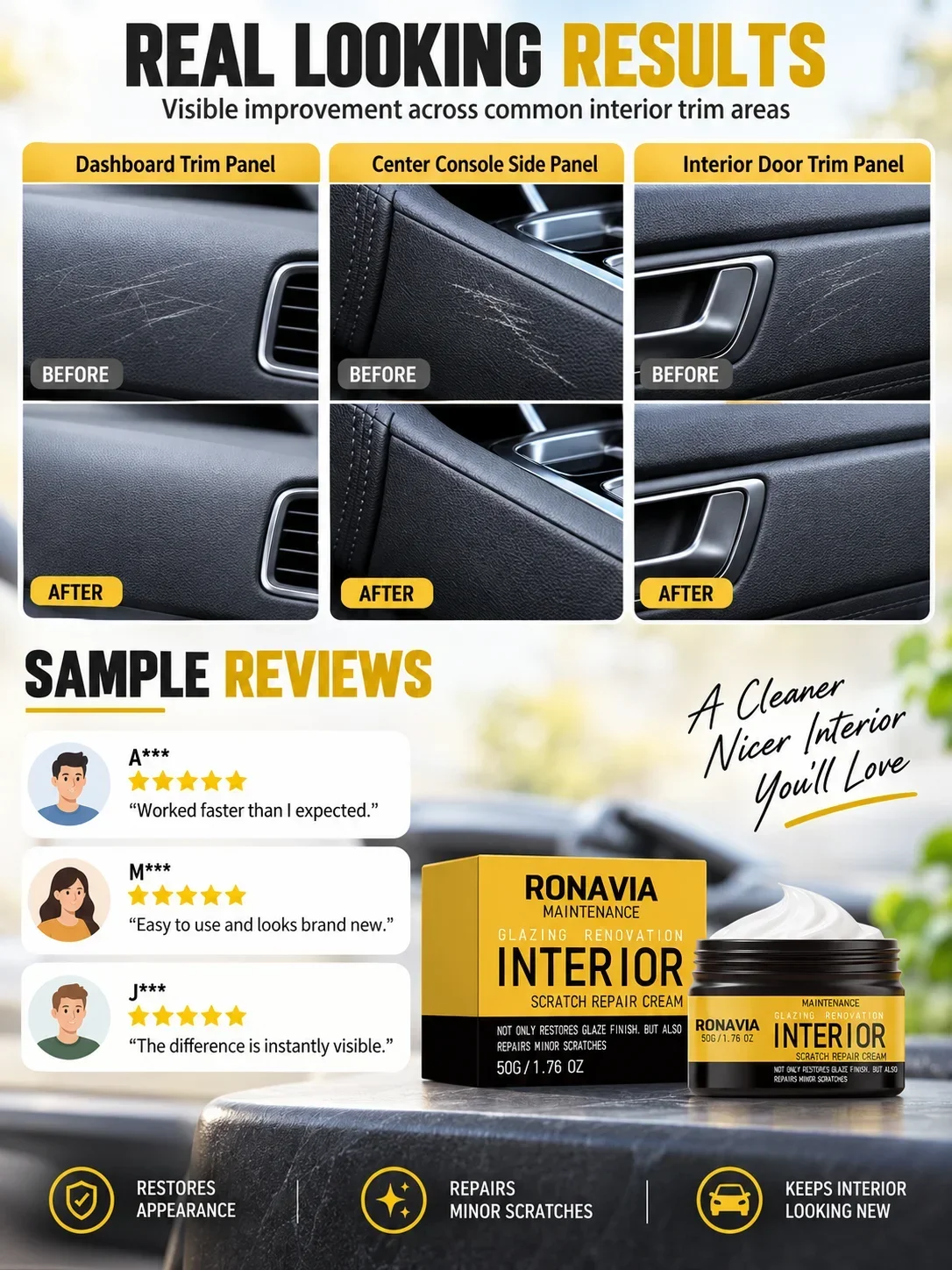 2026 Car Plastic Restorer Liquid Leather Seat Restoration Coat Auto Interior Care Leather Renovator Conditioner Car Product