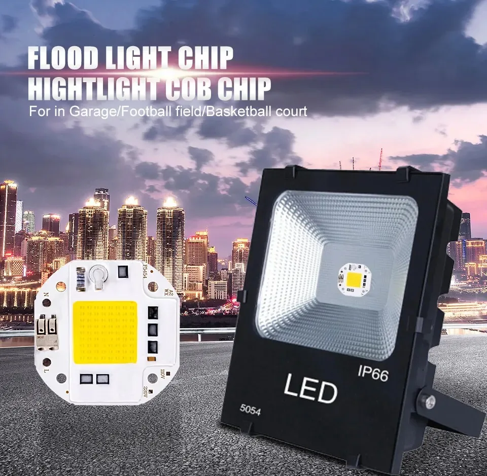 10PCS LED chip 20W 30W 50W 220V COB chip LED light smart IC without driver DIY Lampada outdoor chip light floodlight spotlight