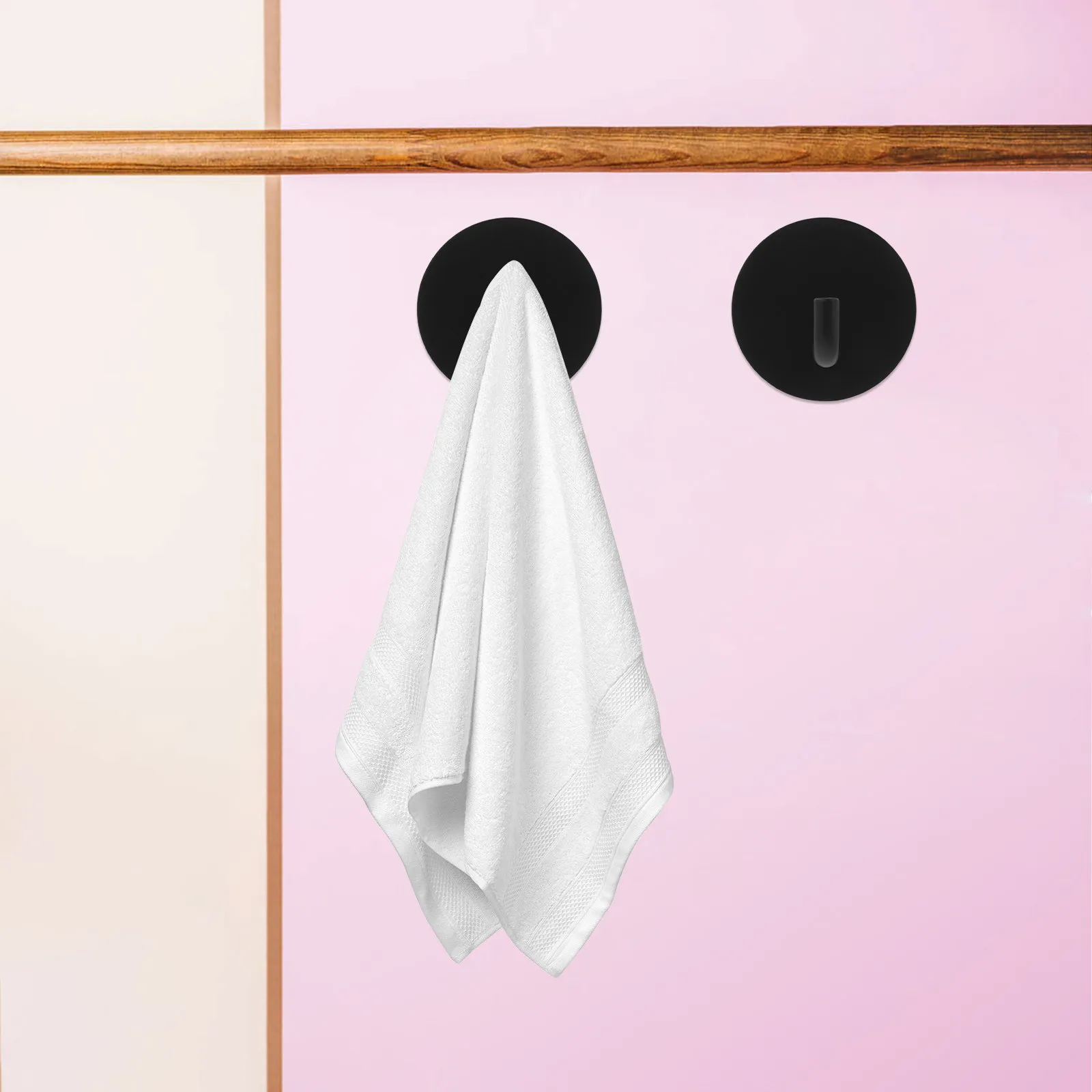 4Pcs Stainless Steel Hooks Heavy Duty Adhesive Wall Hooks Stick on Towel Hanger for Bathroom Kitchen Smooth Tiles Glass Metal