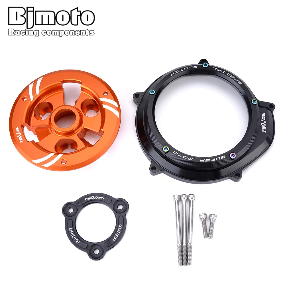 Clear Clutch Cover & Spring Retainer R  For K-TM 1290 1090 1050 1190 Superduke Adventure ADV R /GT/T/S 2015-2026