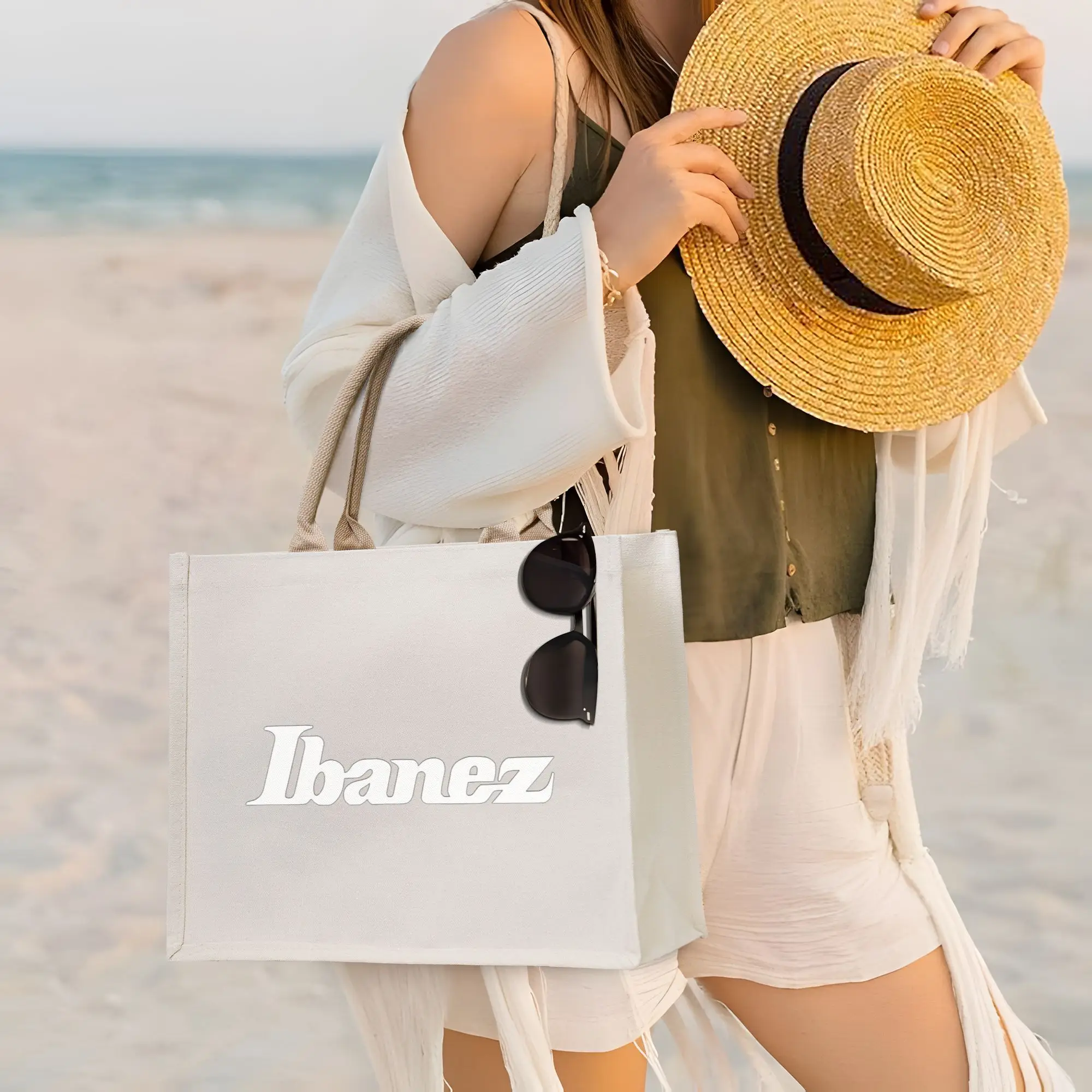 

Сумки для покупок Ibanez Guitars, холщовая складная сумка-тоут для женщин, дорожная сумка через плечо