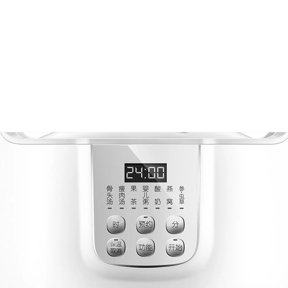 المنزلية متعددة طباخ وعاء الحساء الكهربائية الخزف الأبيض مقاوم للماء عش الطيور إناء عميق ماكينة طهي