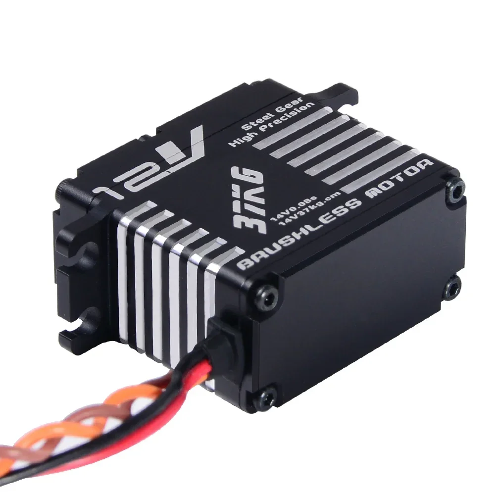 JX BLS-12V7137 37kg Engrenagem de metal de aço de alta precisão Full CNC Servo motor sem escova digital para carros RC Crawler Boat Robot Drone