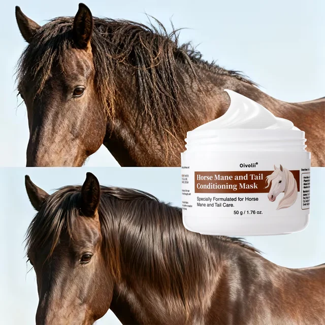 Horse Mane And Tail Deep Conditioning Mask Nourishing Detangler for Shiny Smooth Manageable Hair Ideal for All Horse Breeds 5