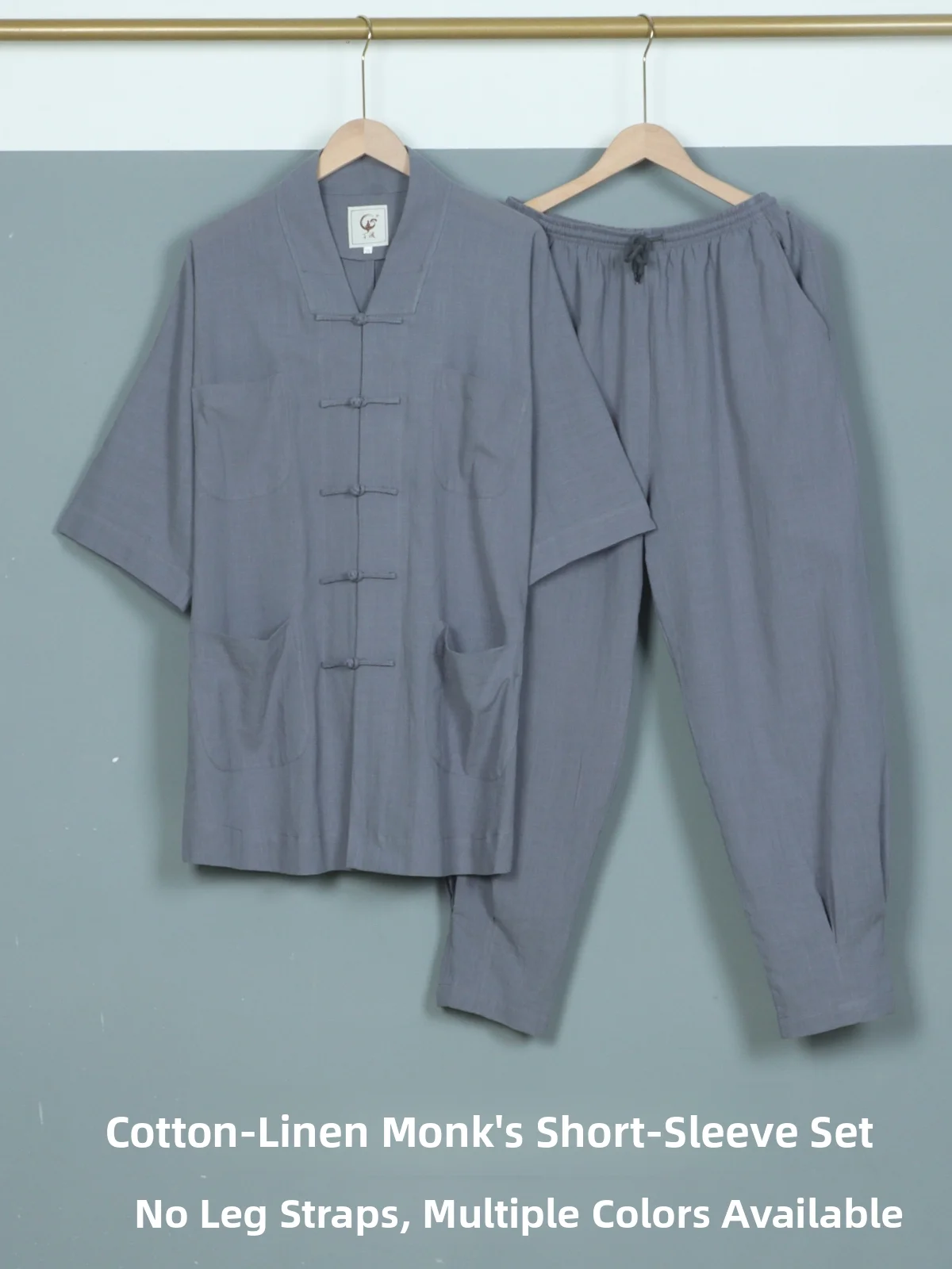 breathable-thin-cotton-linen-monastic-outfit-short-sleeve-set-for-men-and-women-sweat-absorbent-summer-clothing-half-high-collar
