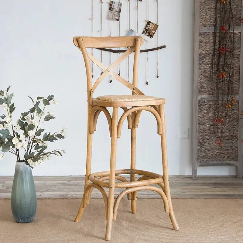 

Comfortable Wooden Altos Reception Bar Fashion Stools Modern De Counter Single Taburetes Creative Bar Cocina Chairs Furniture