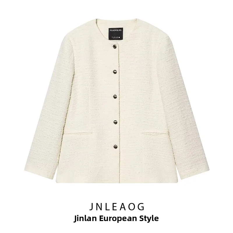 

JNLEAOG, осенний новый женский модный круглый костюм с текстурой Ne Jaet Long Sve, женское пальто из полиэстера с подставкой