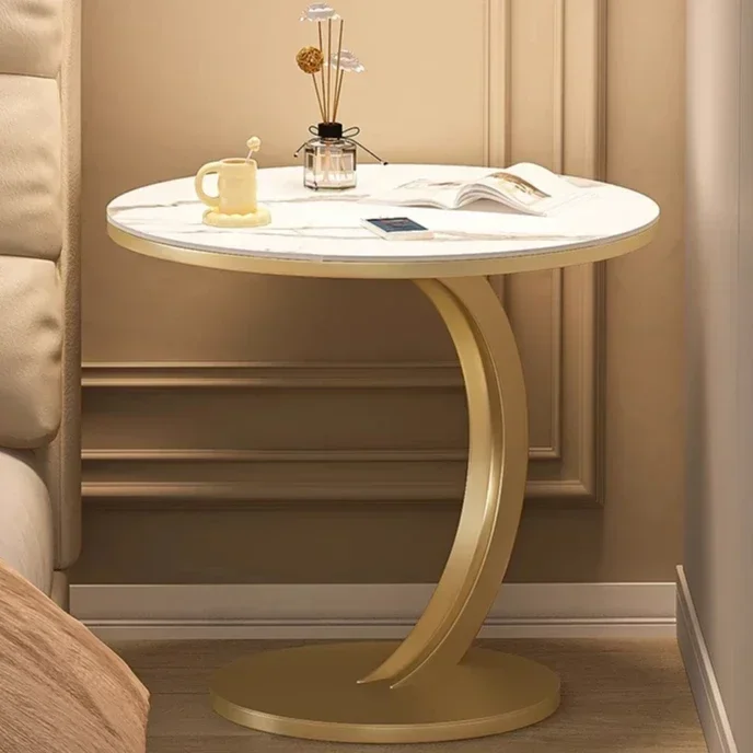 Coffee table marble side table sofa side table balcony small round table bedside table creative corner table small table