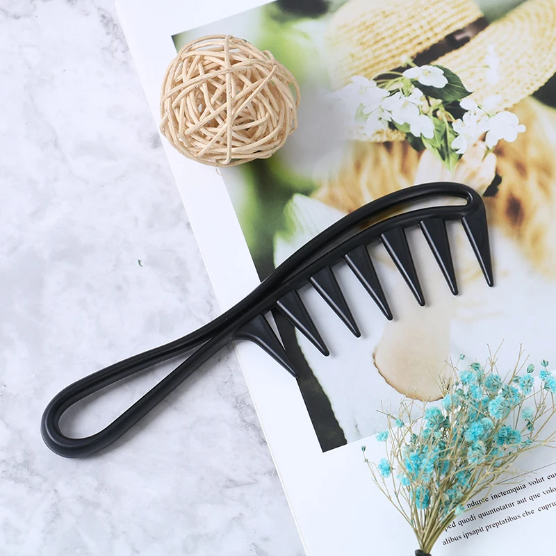 Shark Jumbo Wide Tooth Black Handle Grip Hair Comb Men Hairdressing Teeth Comb