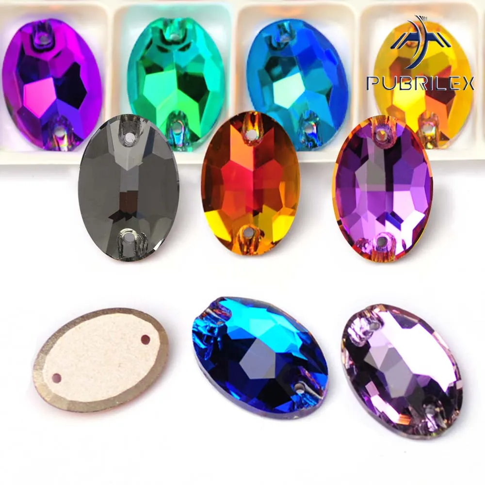 

Wholesale Fancy K9 Oval Crystal Glass Stones Sew On Rhinestones Beads Sewing Strass For Clothes Needlework Garment Decoration