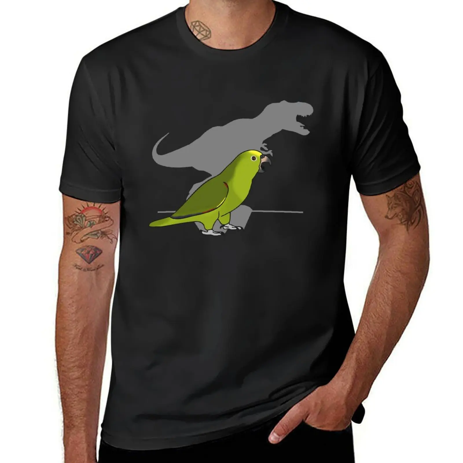 T-rex Yellow crowned Panama Amazon T-Shirt oversizeds sublime funny t shirts for men