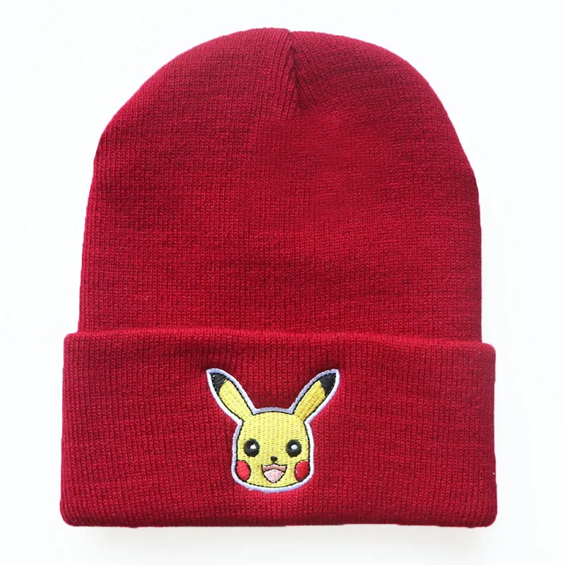 Personaggi Anime Pokemon Pikachu Go cappello in maglia regolabile Hip Hop Boy Girl Hat autunno inverno cappello per bambini giocattolo di natale