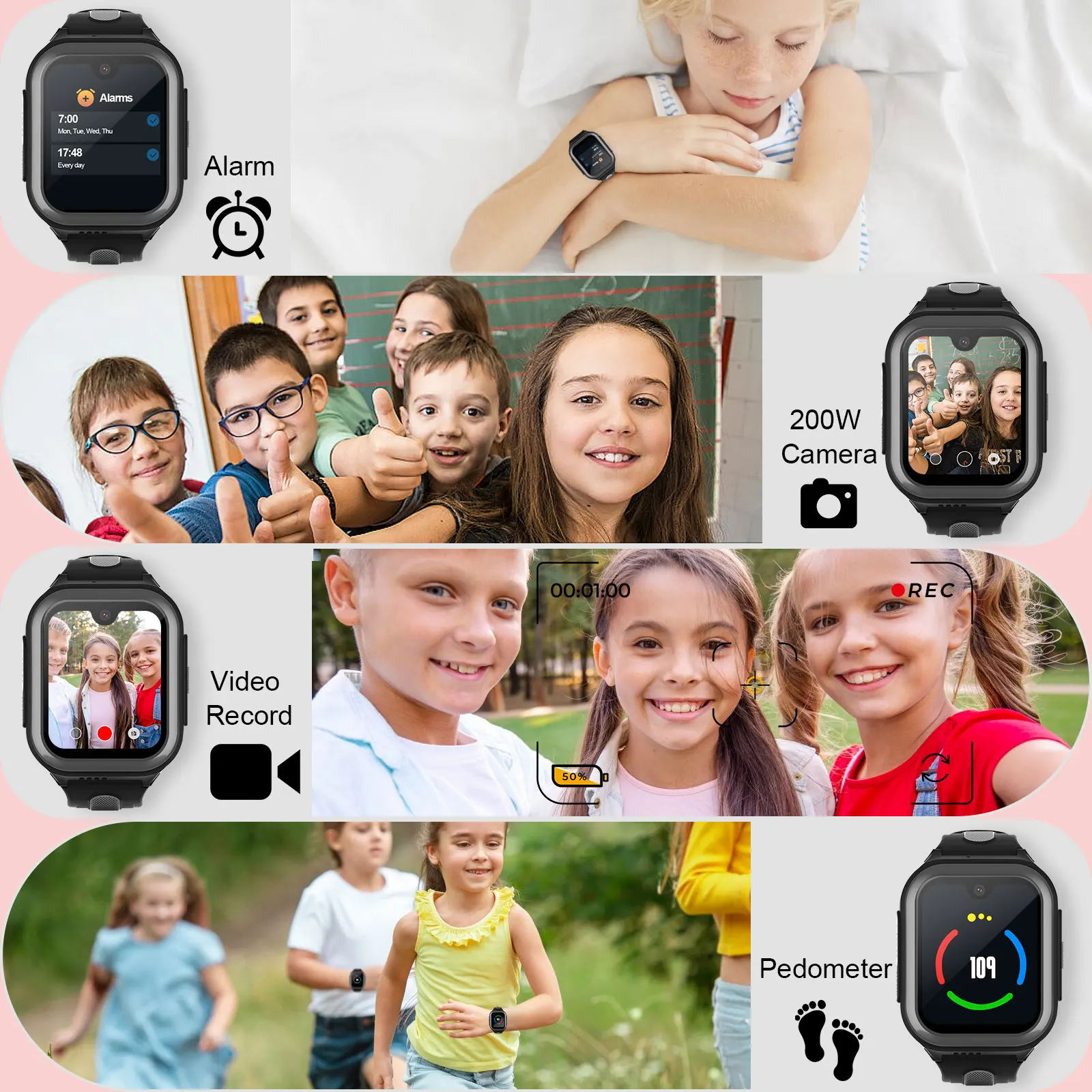 Wonlex 4G Bambini Astuto Della Vigilanza GPS WiFi Telecamera Monitor Tracker Orologio Del Telefono KT31-X2 Videochiamata SOS IP67 Impermeabile Kid Smartwatch