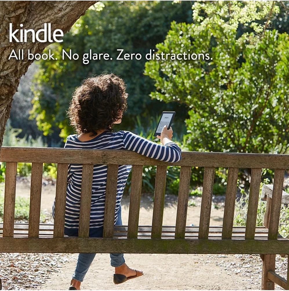 قارئ Kindle الإلكتروني المستخدم (الجيل السابق - Kindle 8th) - شاشة مقاس 6 بوصات بدون إضاءة خلفية تدعم WI-FI يدعم لغات متعددة