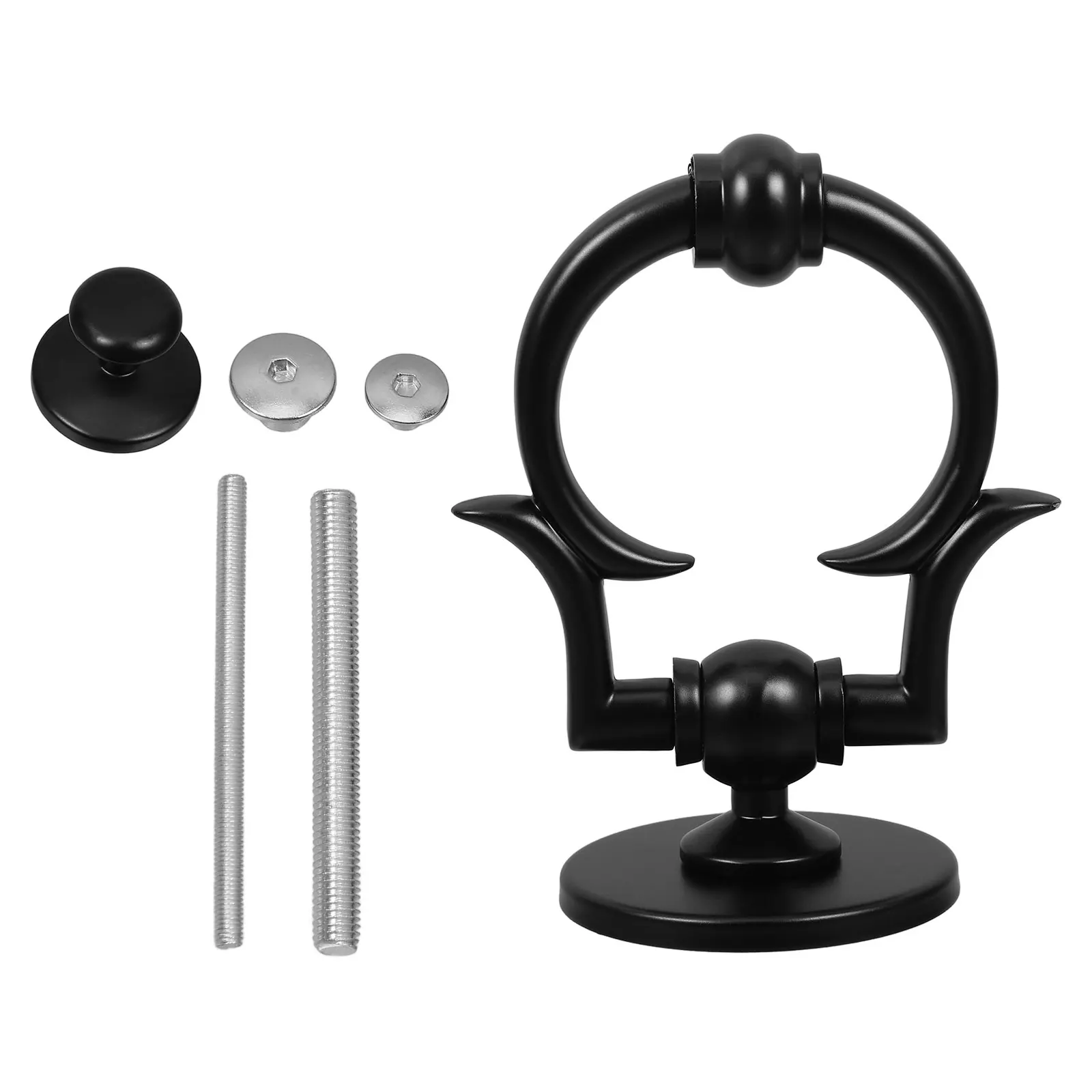 

1Set Elegant Metal Door Knocker Replacement Part Zinc Alloy Knob Pull Ring for Exterior Home Door Chic Front Gate Knocking Tool