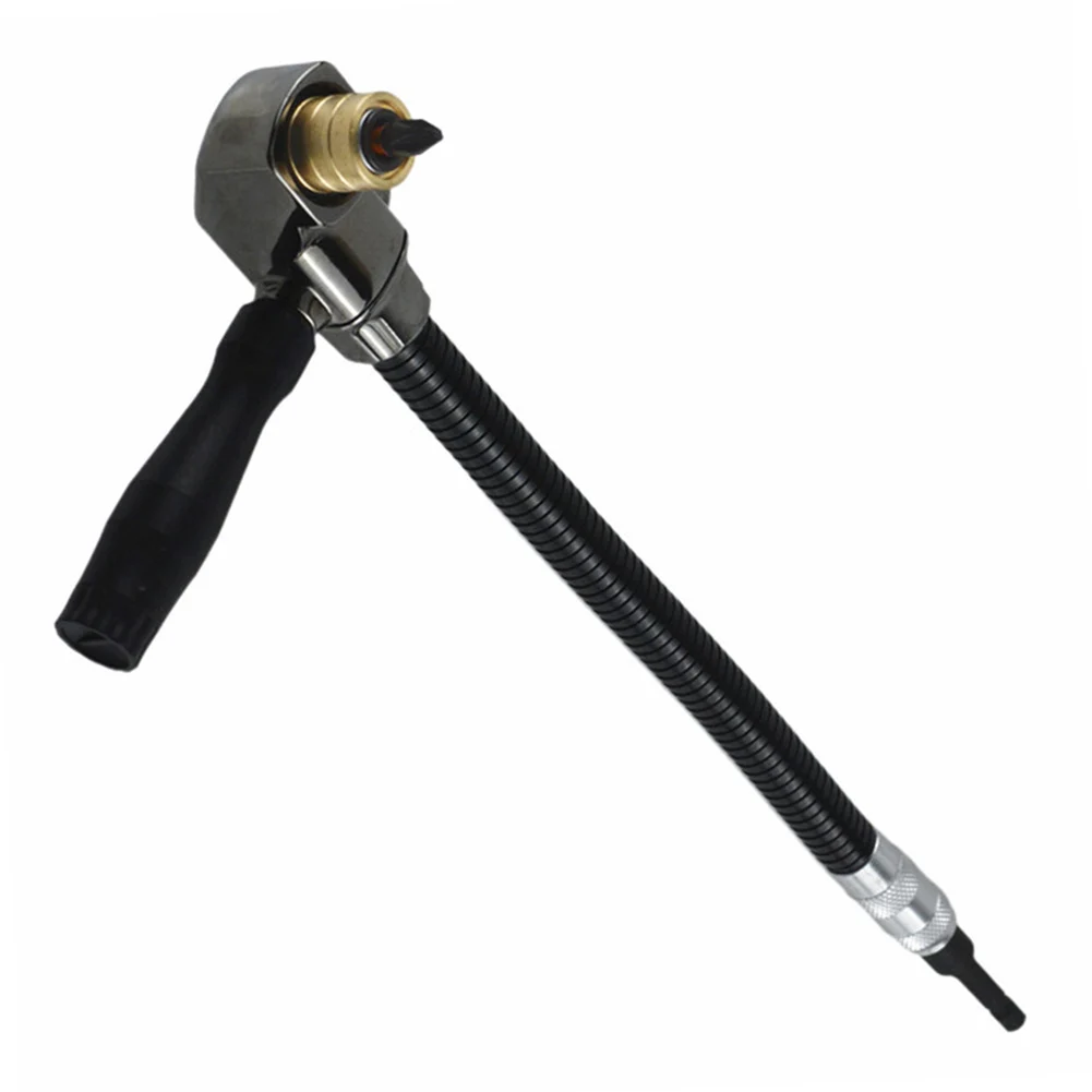 90 Degree Right Angle Drill Adapter 6.35mm Flexible Hex Screwdriver Extension For Electric Power Drills Tight Space Installation