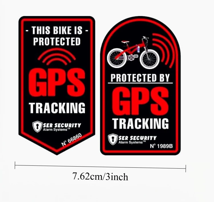 8 Stück/Set „GPS Anti-Diebstahl-Fahrradaufkleber, Vinyl-Aufkleber für Fahrräder, Laptops, Taschen – Praktisches Zubehör für Radfahrer“