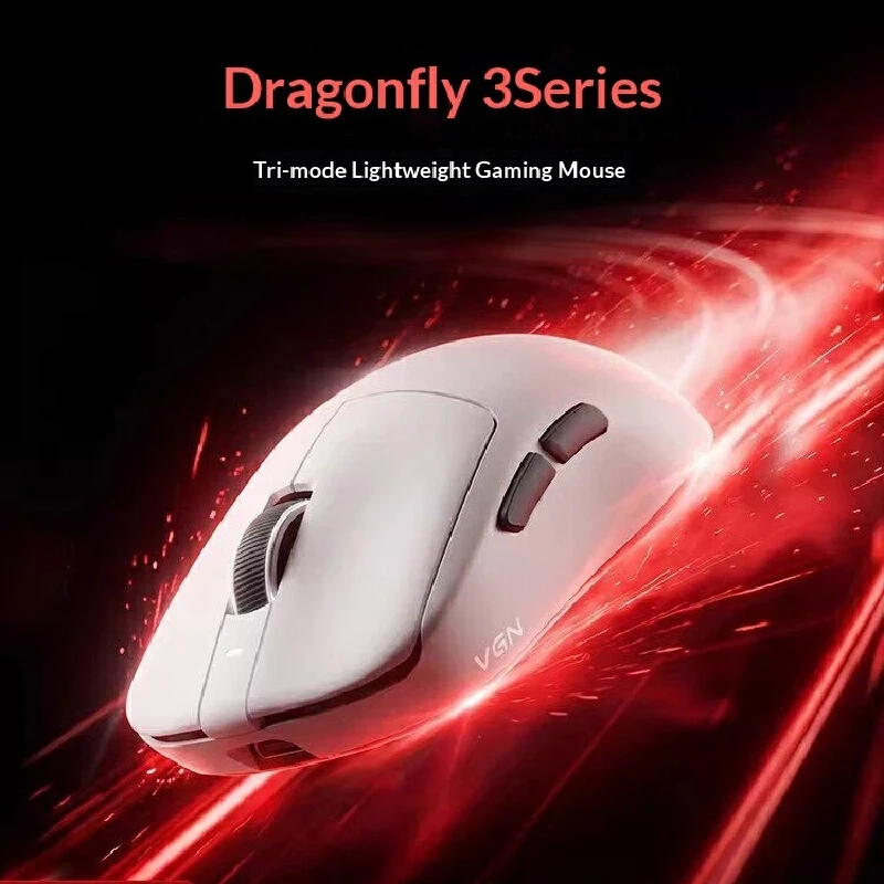 VGN Dragonfly 3 Wireless Mouse Master Edition Ultra-lightweight Triple-mode Long Battery Life Gaming, Ergonomic Low Latency