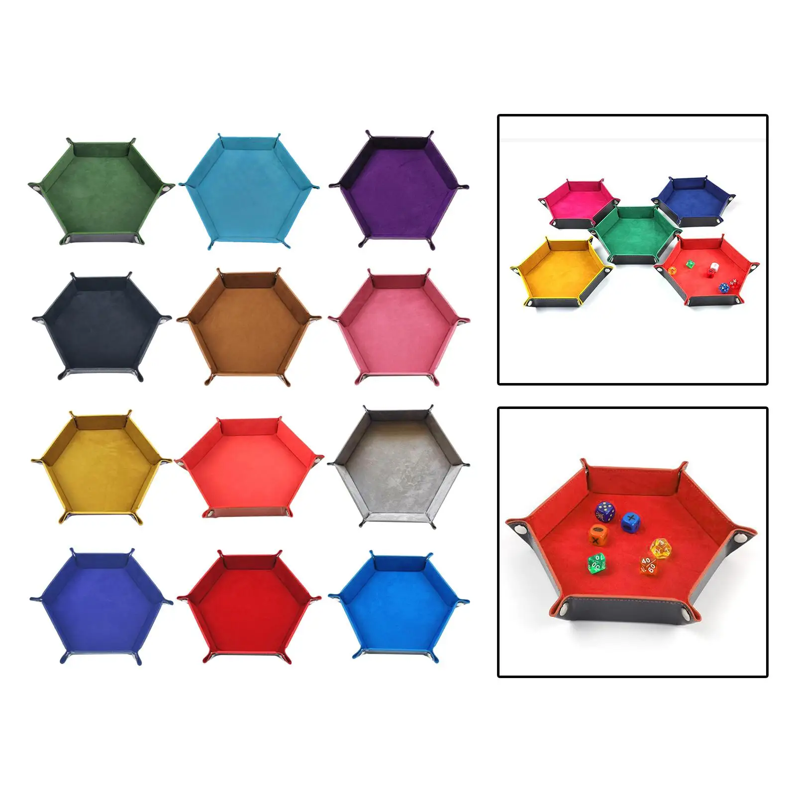 Hexagon Dice Tray Multifunctional Storage Box Durable for Keys Sundries