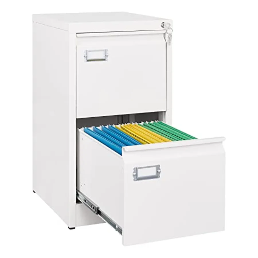 

2 Drawer File Cabinet for Home Office Metal Vertical Filing Storage with Lock Locking File Cabinet for A4 Legal/Letter 15 W x 1