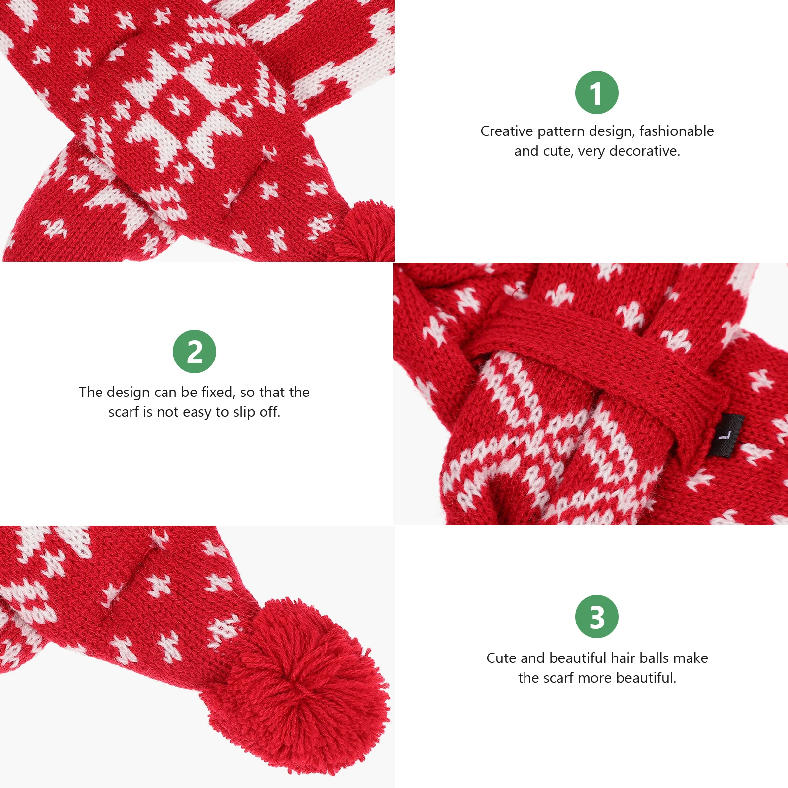 

1 set 1 Set Christmas Dog Hat Scarf Adorable Puppy Accessories Xmas Pet Supplies Costume Gift Bright Durable Party Photo Use Dog