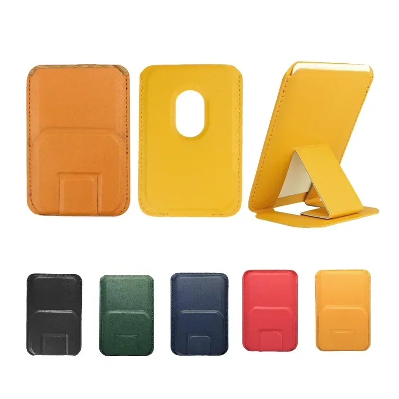 강력한 자석 휴대폰 거치대 가죽 지갑, Magsafe 아이폰 16 15 Pro Max Mag Safe 카드 수납 포켓 포함