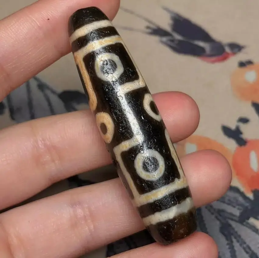 

Ancient Tibetan DZI Beads Old Agate 9 Eye Totem Amulet Pendant