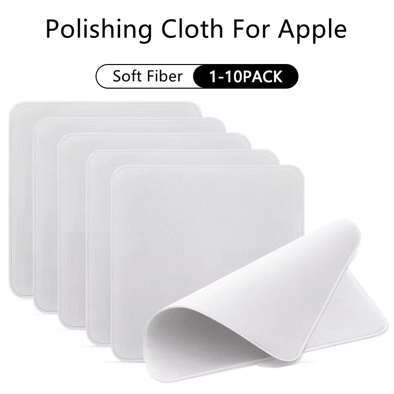 1/5/10PCS Double Suede Polishing Cloth Screen Cleaner Wiper for MacBook Screen iPad iPhone Apple Watch Display Cleaning Supplies