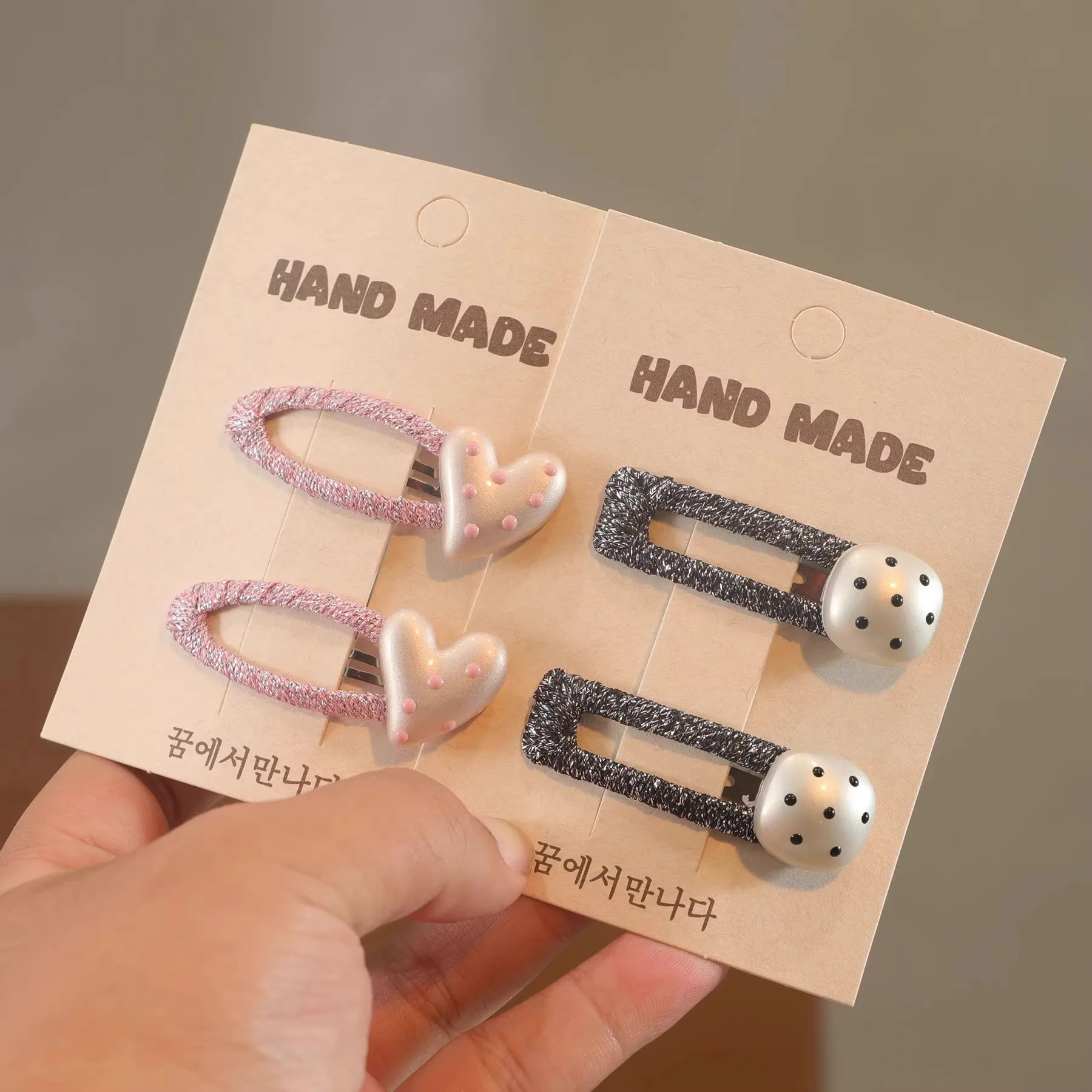 

2 шт. розовые заколки для волос с жемчугом и горошком для девочек, детские заколки для челки, боковые заколки, аксессуары для причесок