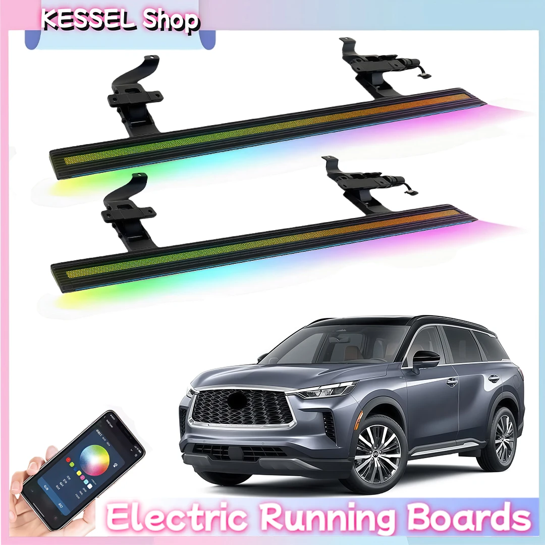 

Power Side Step with LED Light Electric Running Boards fits for Infiniti QX60 2022-2024 2025 2026 Deployable Retractable Steps