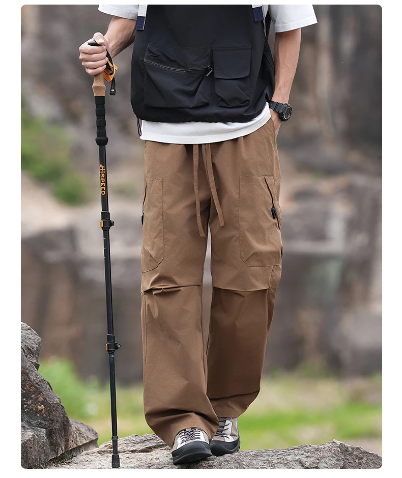 Wasserdichte Wander-Cargohosen für Herren, Modische Cargohosen, Herbstliche Baggy-Hosen, Angel- und Campinghosen für Damen – Detail 10