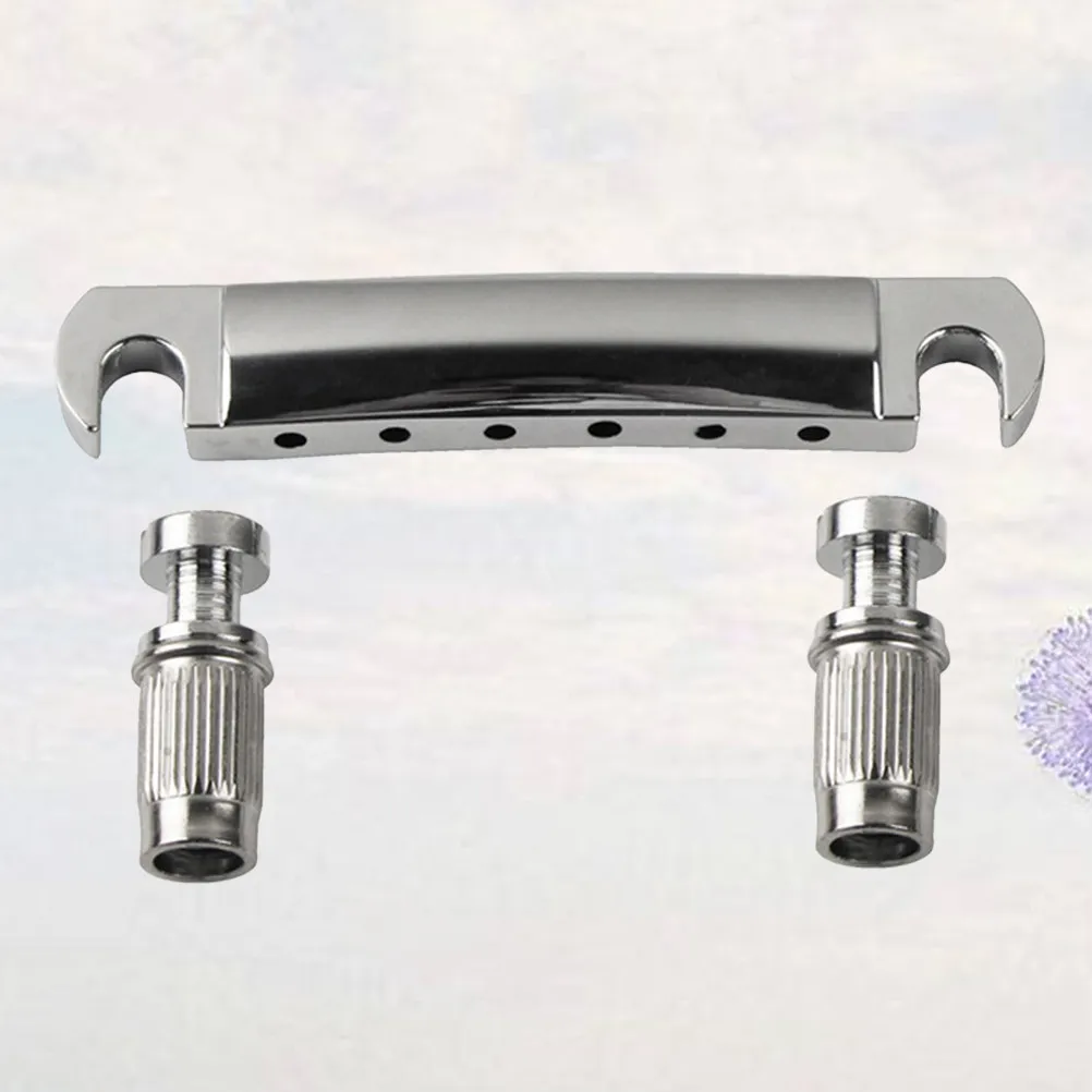 Electric Guitar Bridge Tailpiece Set Zinc Alloy Adjustable Wraparound Style for Solid Body Guitars